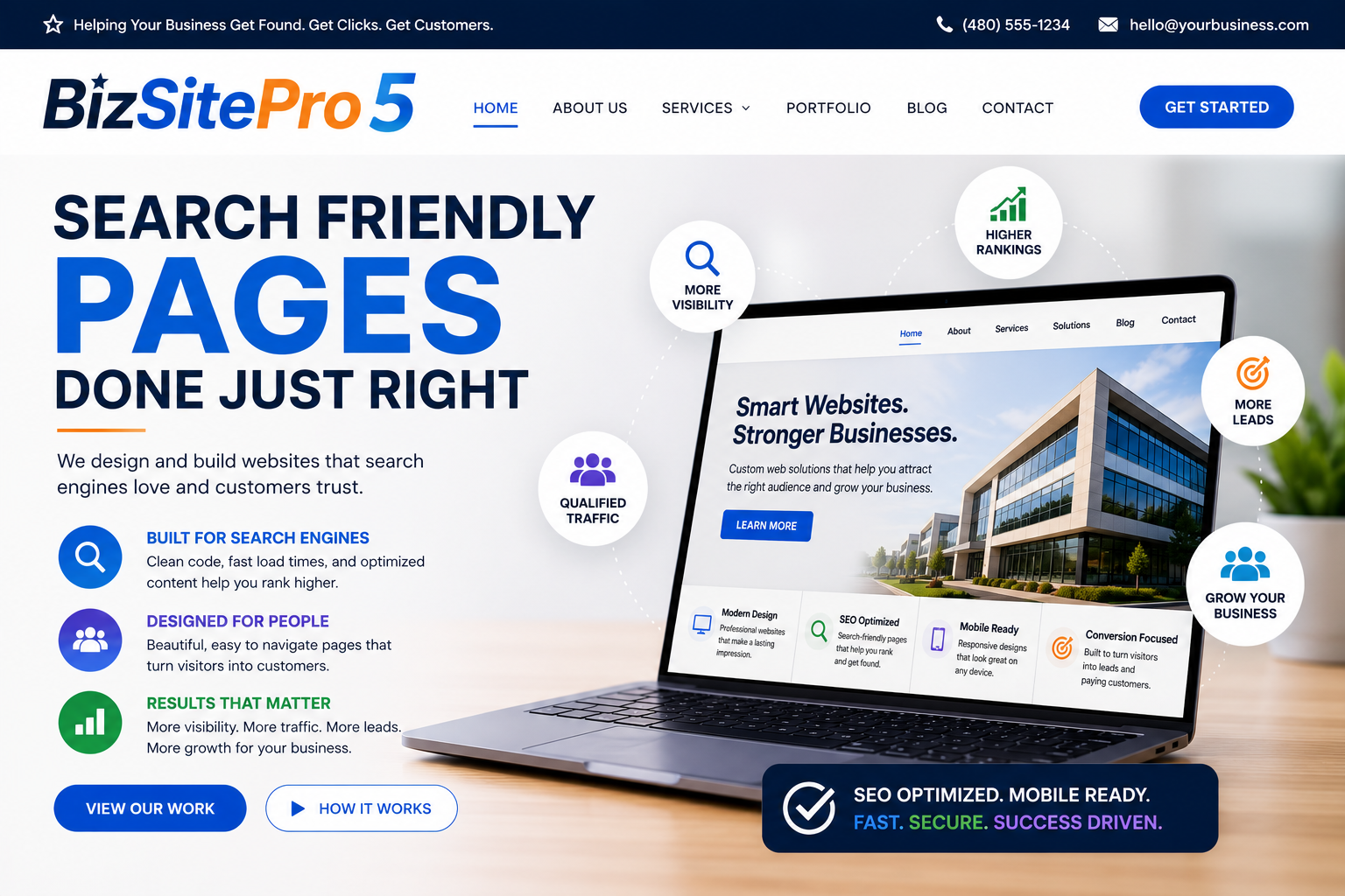 Search-friendly pages