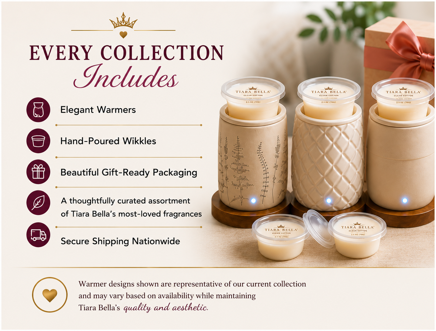 Contents of Tiara Bella Realtor closing gift collections